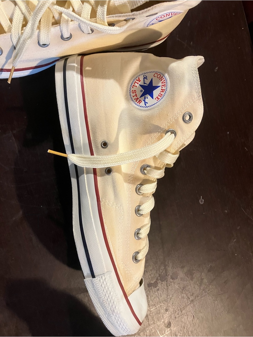 Converse Chuck Taylor All Star High Tops Cream Size 11 Made in Korea
